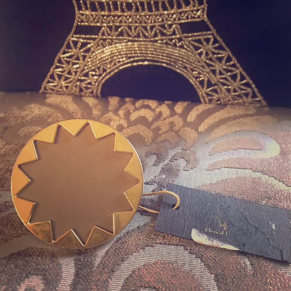 House of Harlow Leather and Gold Ring NWT